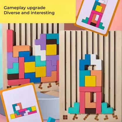 Montessori Wooden Tetris Puzzle