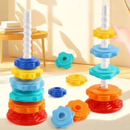 Rainbow Twist Tower - Montessori Kids Toy