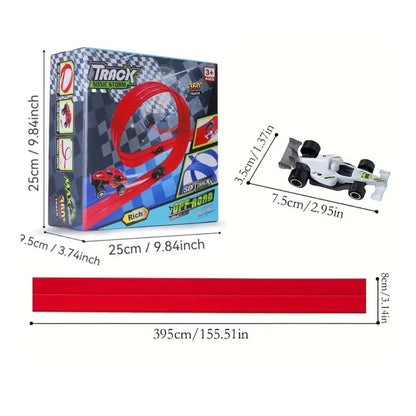 FlexiLoop - Kids Adjustable Race Track + 4 Cars