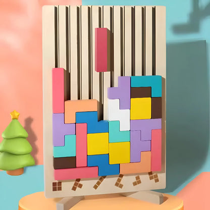 Montessori Wooden Tetris Puzzle