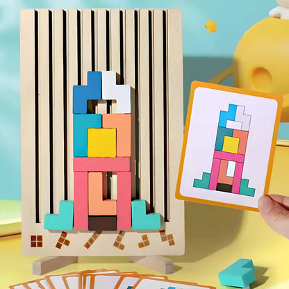 Montessori Wooden Tetris Puzzle